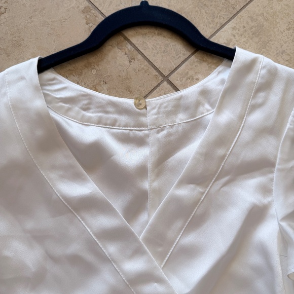 SHOW ME YOUR MUMU | "Say I Do" Satin Romper in White, Size XS - Picture 5 of 8